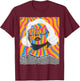 Women's Abstract Art Graphic T-Shirt - T-Shirt | Maroon