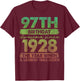 97 Year Old Gifts Vintage 1928 Limited Edition 97th Birthday T-Shirt - T-Shirt | Maroon