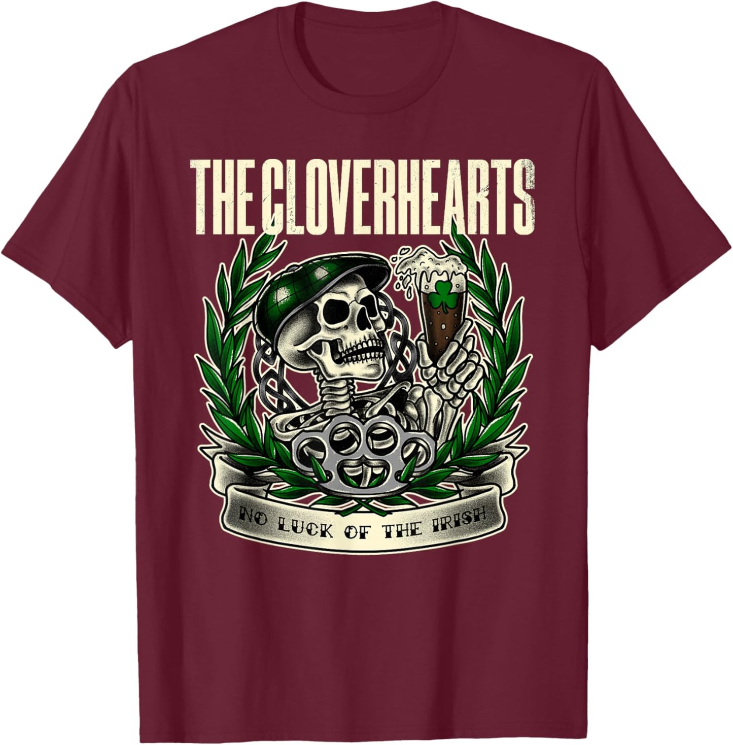 No Luck of The Irish T-Shirt - T-Shirt | Maroon