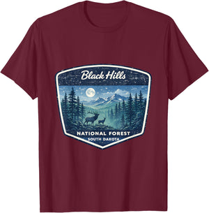 Black Hills National Forest South Dakota Nature Wildlife T-Shirt - T-Shirt | Maroon