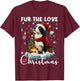 Border Collie Christmas Tree Decorations Dog Lover Xmas Men Women Kids T-Shirt - T-Shirt | Maroon