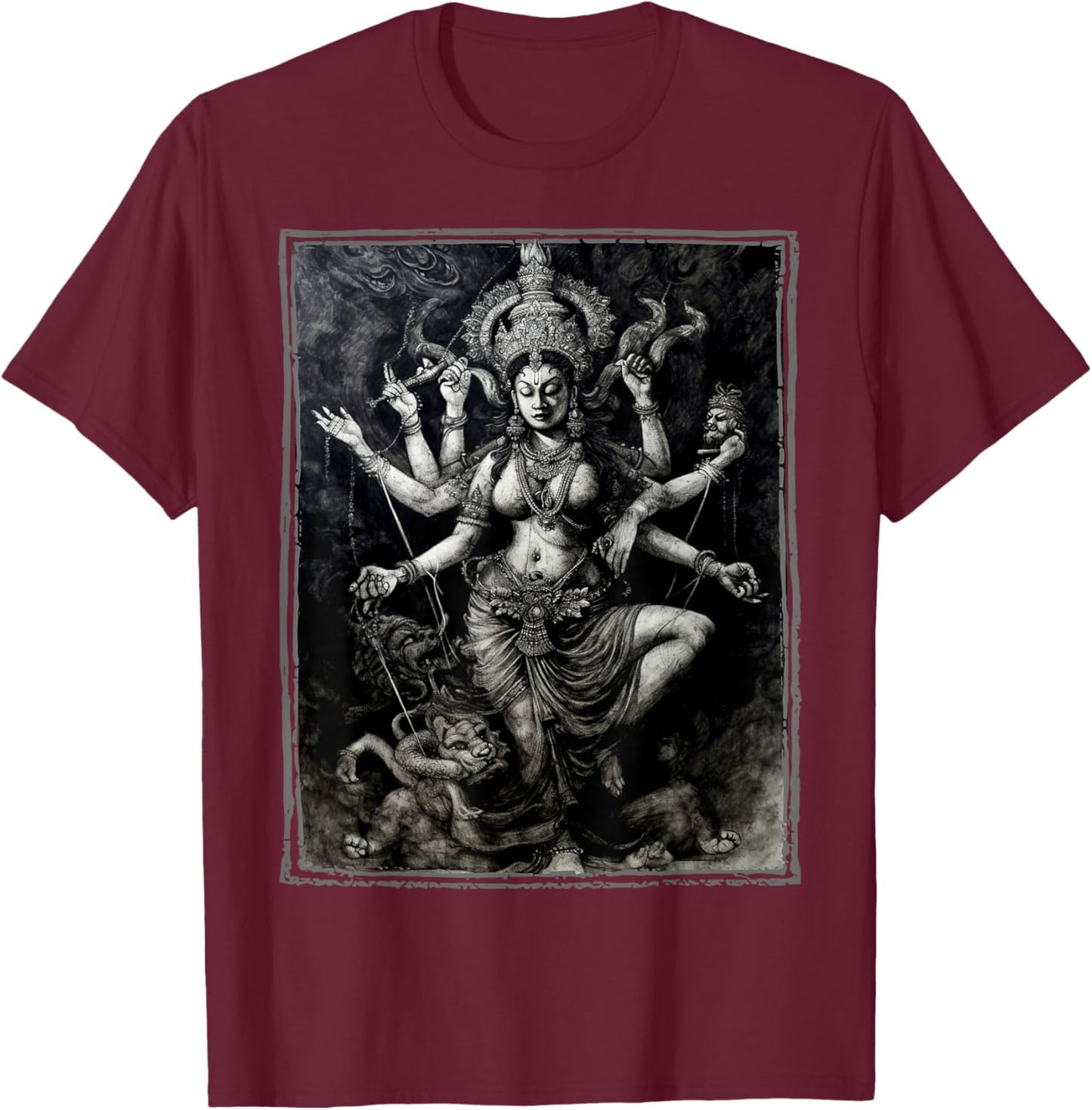 Doomsday Hindu T-Shirt - T-Shirt | Maroon