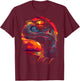 Dinosaur Wearing Shades Funny Vintage Graphic T-Shirt - T-Shirt | Maroon
