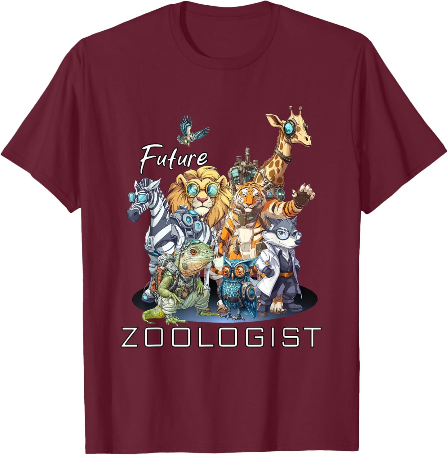 Future Zoologist Guardians of Zoology T-Shirt - T-Shirt | Maroon