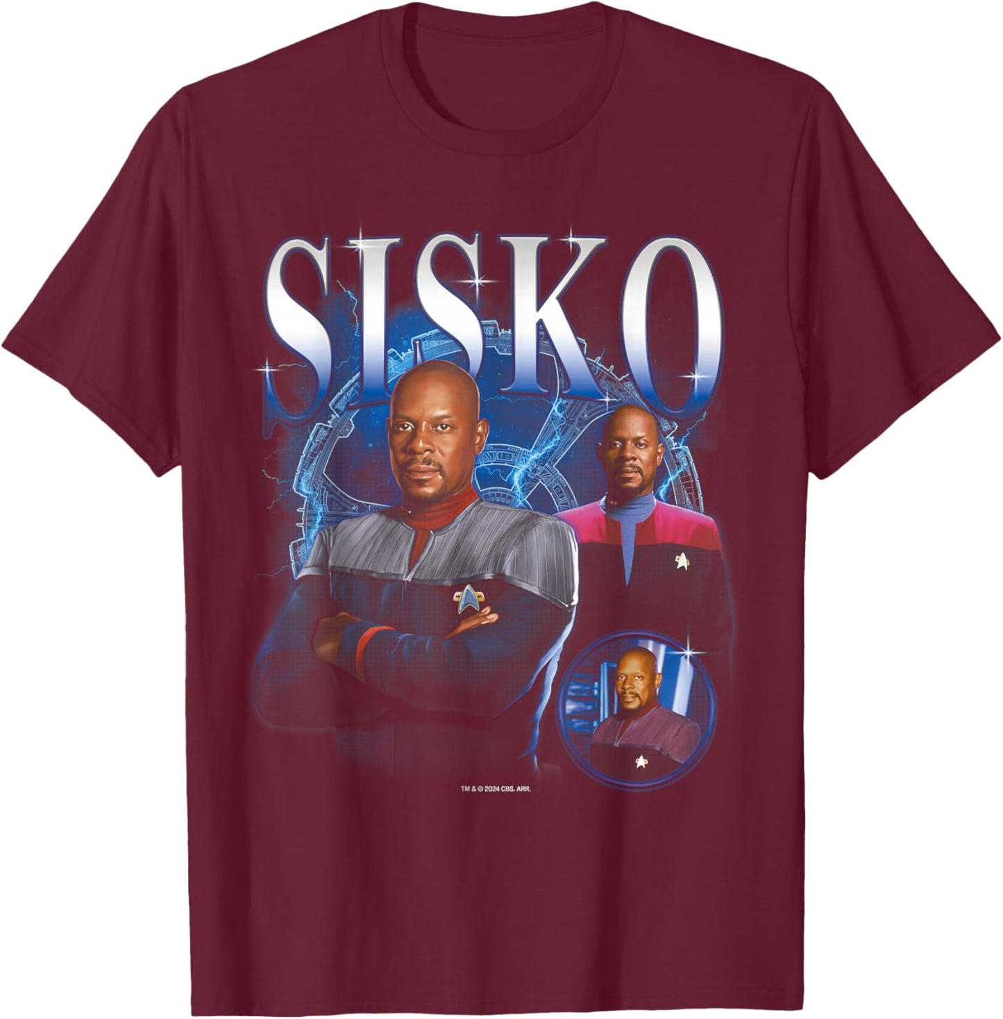 Star Trek: Deep Space Nine Sisko Heartthrob T-Shirt - T-Shirt | Maroon