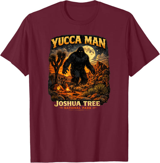 Yucca Man Joshua Tree National Park T-Shirt - T-Shirt | Maroon