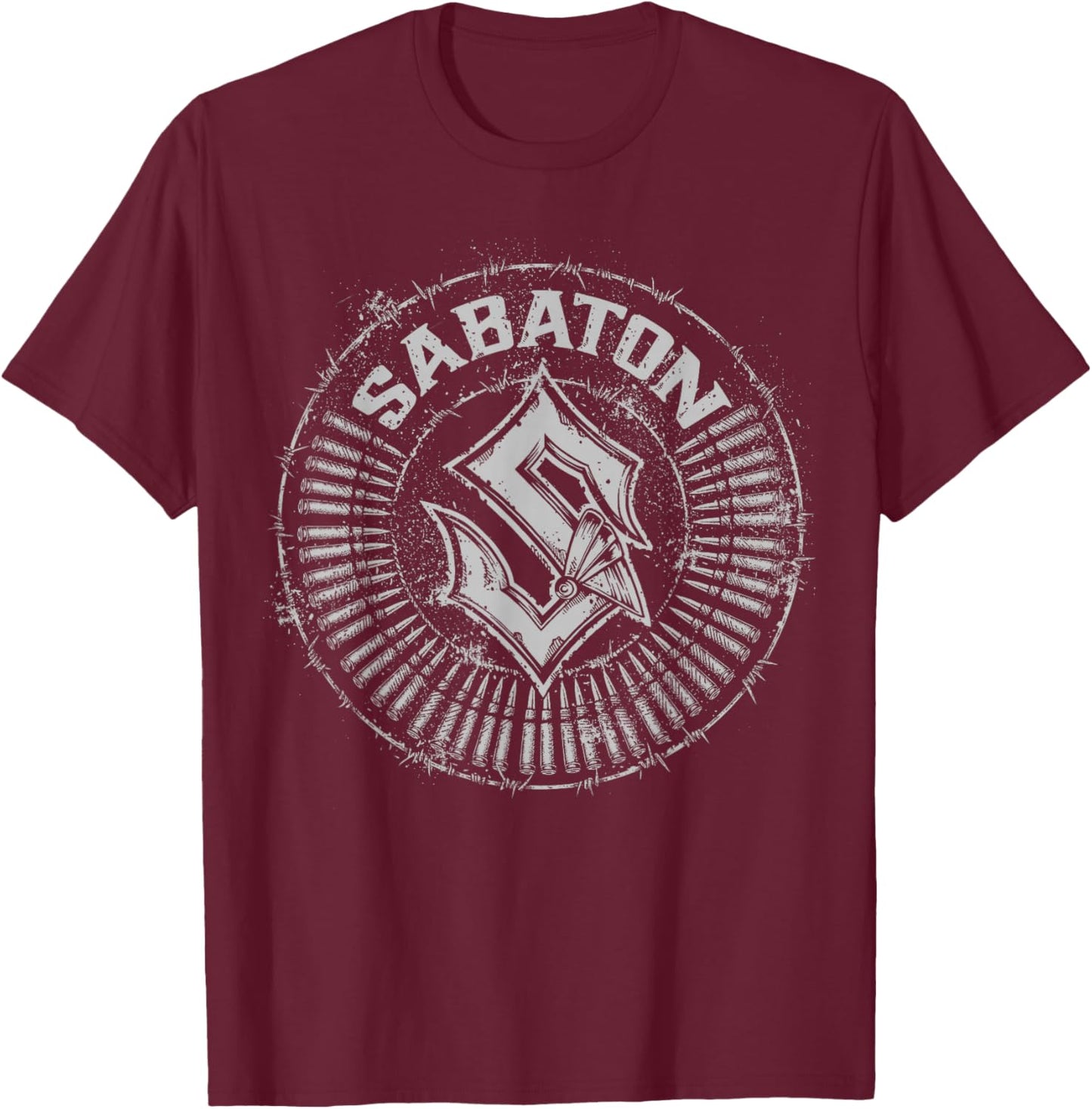 Reloaded White Logo T-Shirt - T-Shirt | Maroon