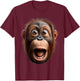 Funny Monkey Face orangutan T-Shirt - T-Shirt | Maroon