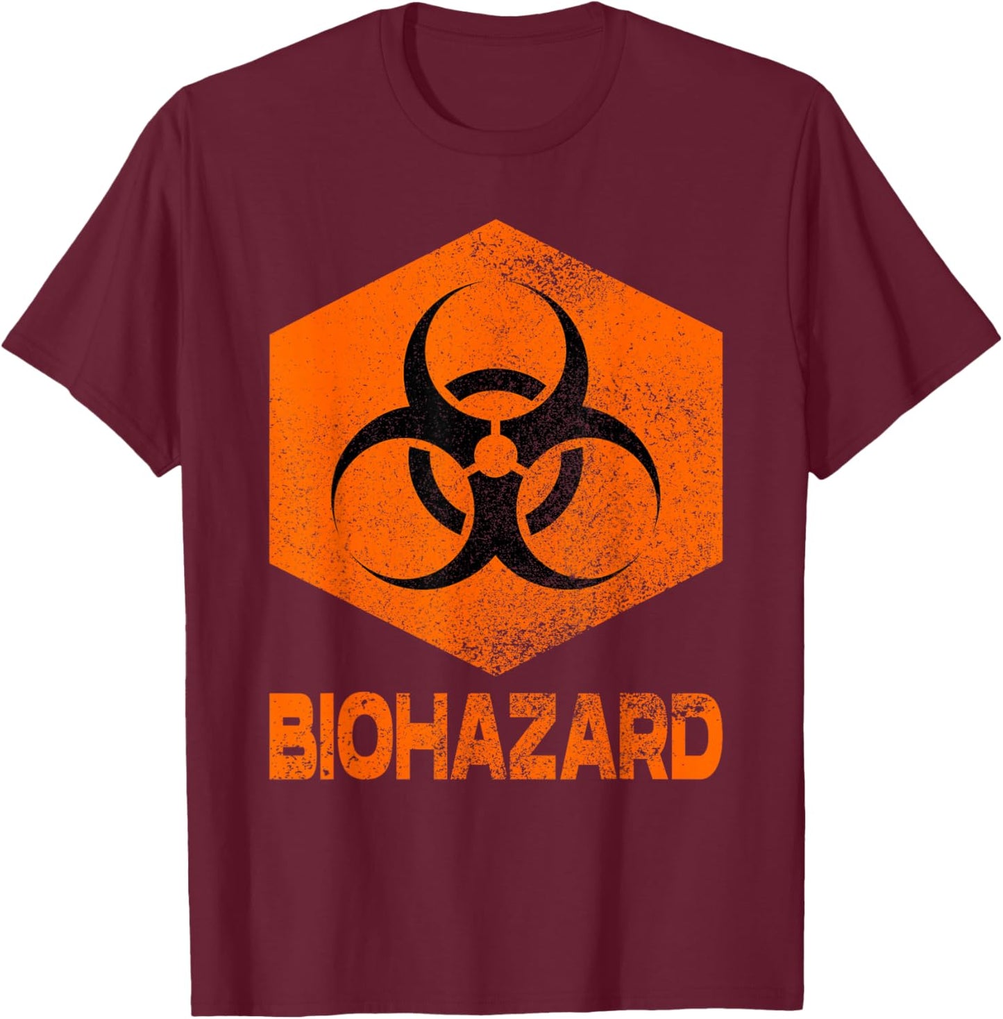 Biohazard Novelty Apparel Women Kid Science Teachers T-Shirt - T-Shirt | Maroon
