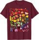 Rainbow Fruit And Vegetable Vegans Gardeners Vegetarian Day T-Shirt - T-Shirt | Maroon