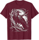 Black Crow Raven Bird Nature T-Shirt - T-Shirt | Maroon