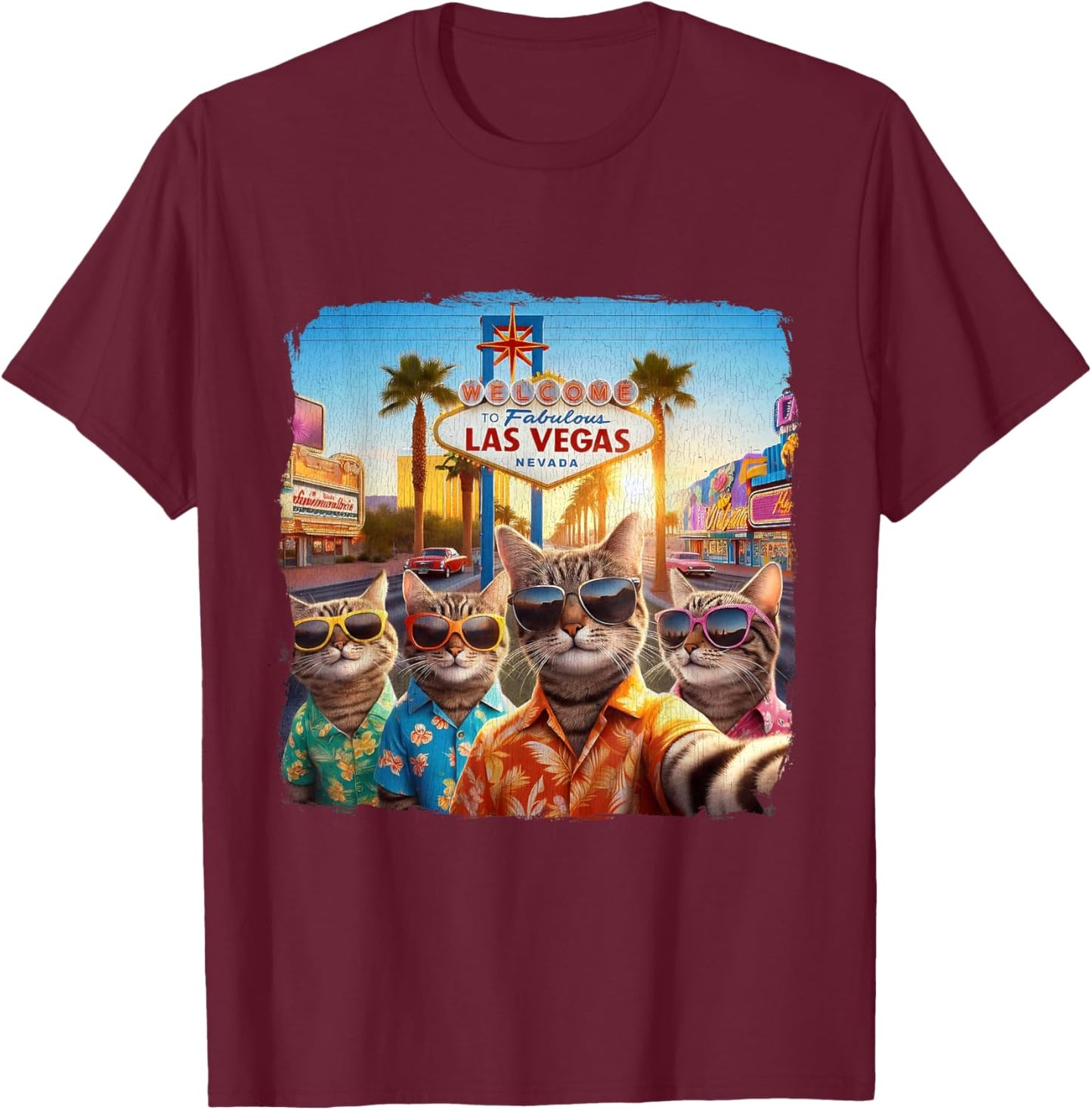 Las Vegas Nevada Souvenir Vacation Trip 2026 Gambling T-Shirt - T-Shirt | Maroon