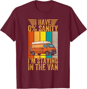 Funny Vintage I'm Staying in Tha Van Phasmophobia Men Women T-Shirt - T-Shirt | Maroon
