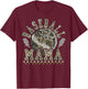 Retro Baseball Camo Mama Game Day Tis The Season Sports Mom T-Shirt - T-Shirt | Maroon