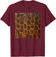 Turtle Shell Pattern Print T-Shirt - T-Shirt | Maroon