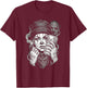 Chola Clown Smile Now Cry Later Money Urban Street Art T-Shirt - T-Shirt | Maroon