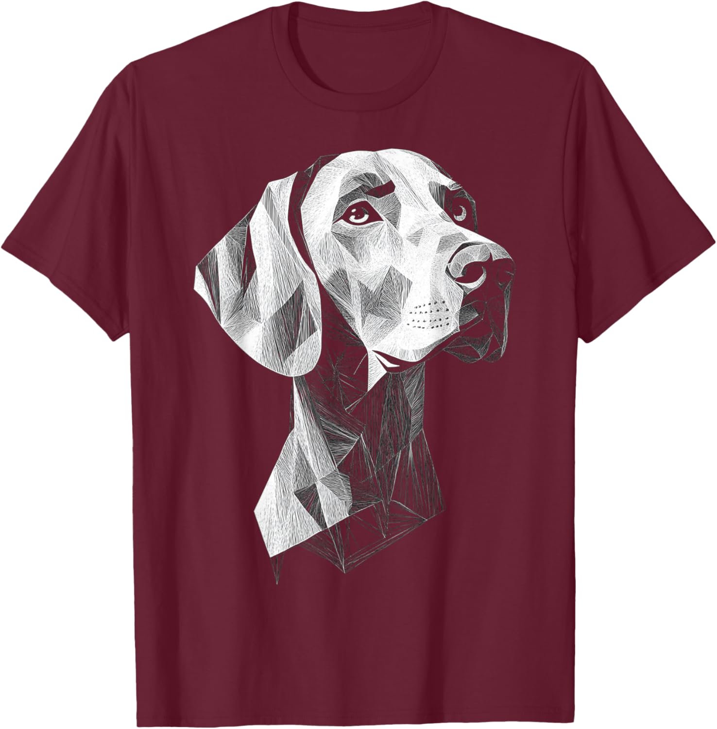 Weimaraner Dog Motif Pet Art Weimaraner Women Kids T-Shirt - T-Shirt | Maroon