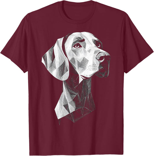 Weimaraner Dog Motif Pet Art Weimaraner Women Kids T-Shirt - T-Shirt | Maroon
