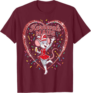 Carnival Mouse Red White Cologne Carnival Alaaf Women's T-Shirt - T-Shirt | Maroon
