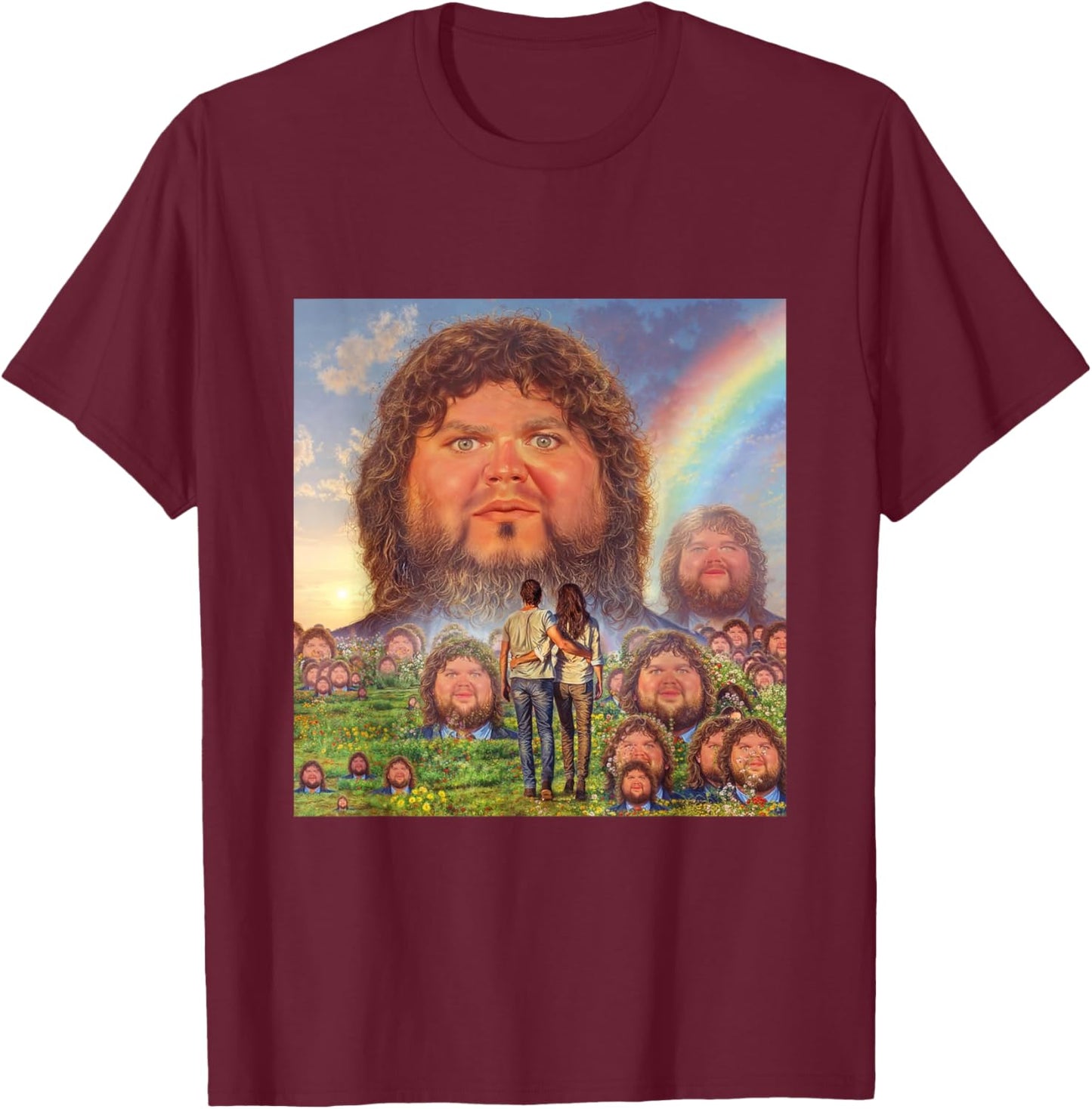 JD Vance Face Meme T-Shirt - T-Shirt | Maroon