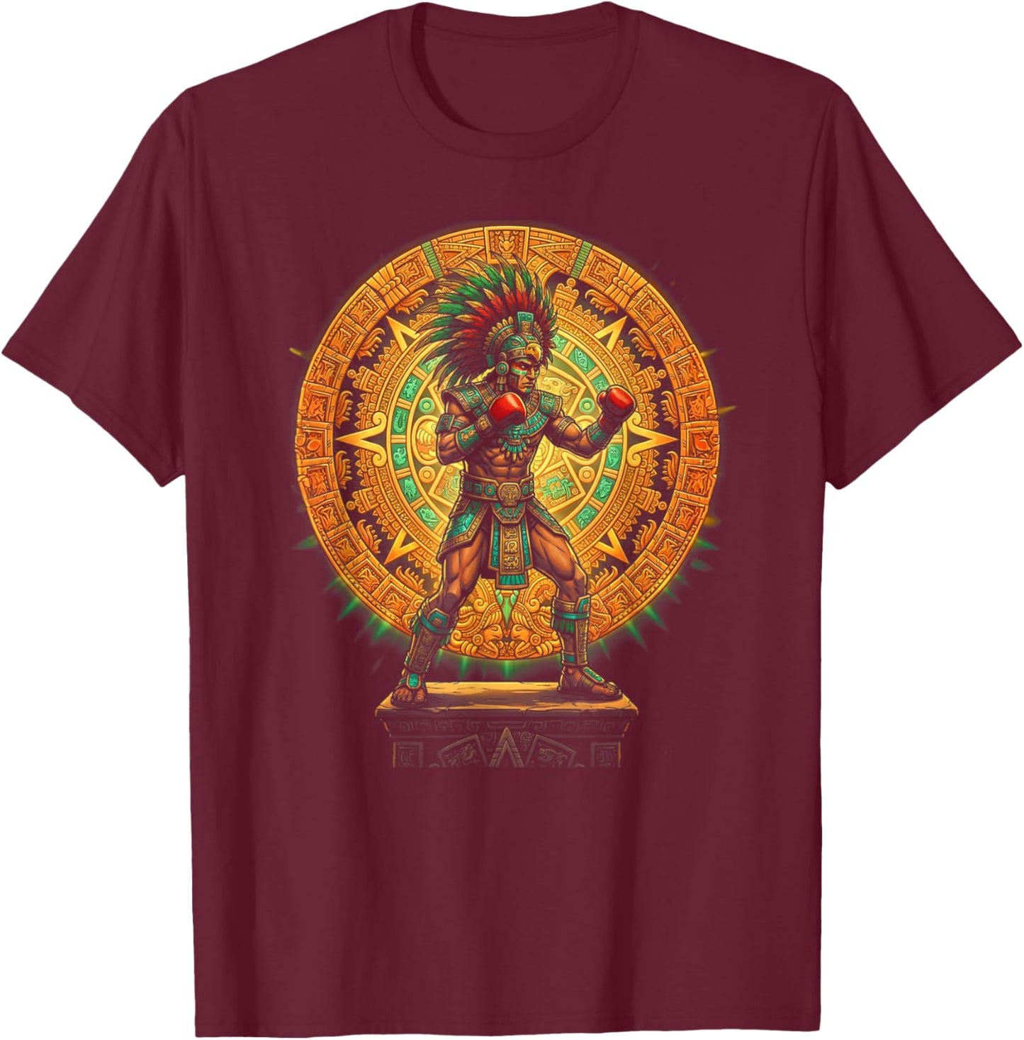 Funny Boxer Mexico Boxing T-Shirt - T-Shirt | Maroon