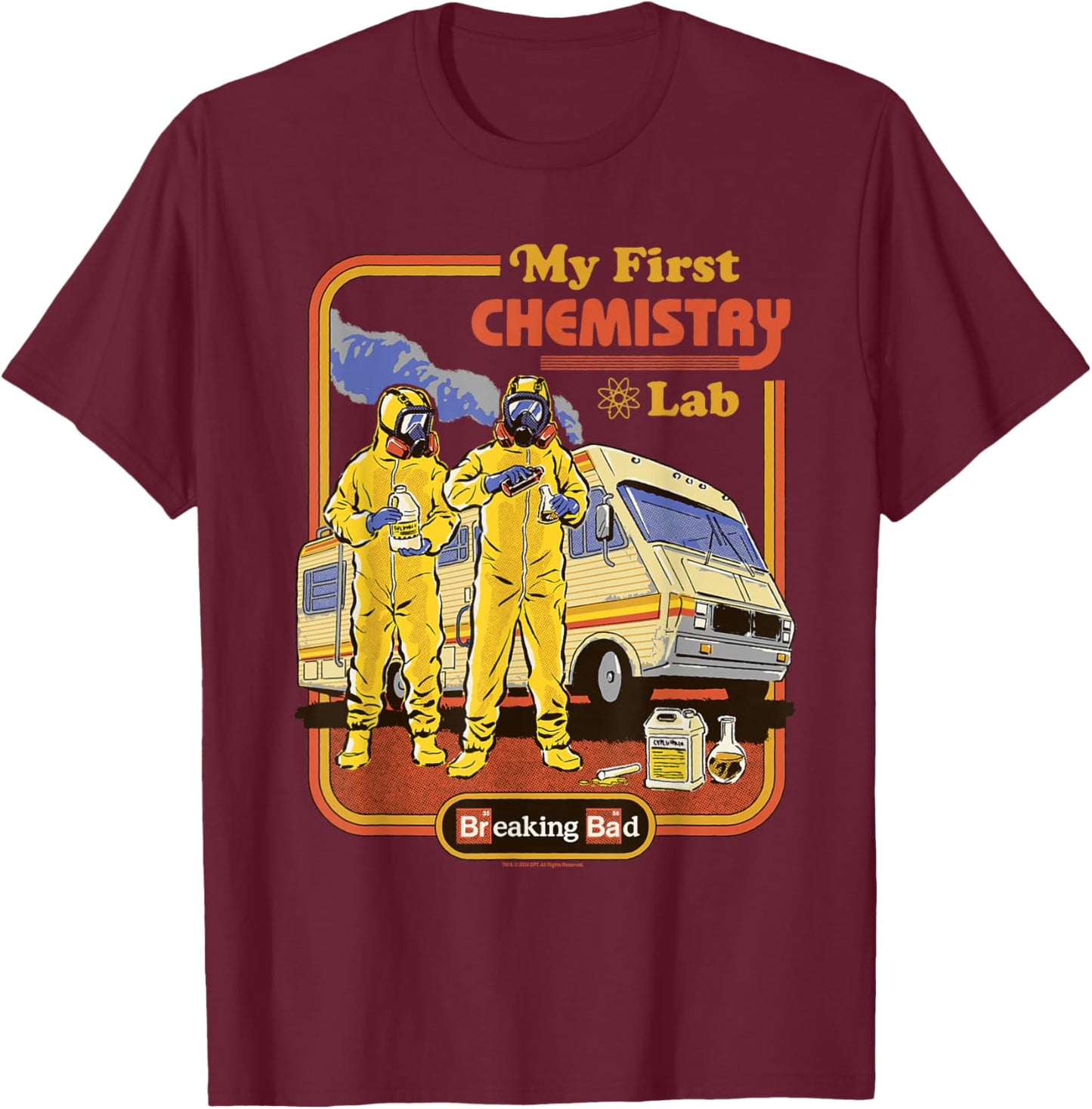 Breaking Bad My First Chemistry Lab Vintage Design TV Show T-Shirt - T-Shirt | Maroon