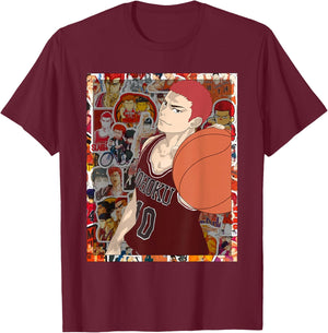 Hanamichi Sakuragi T-Shirt - T-Shirt | Maroon