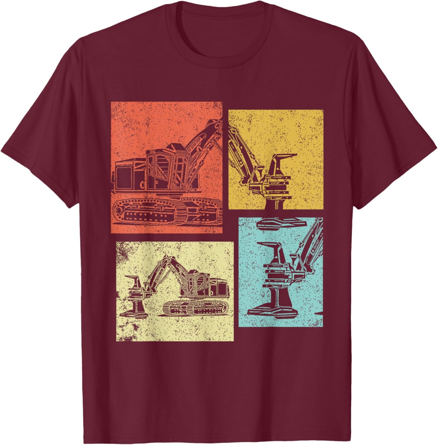 Feller Buncher Vintage Logger Logging Log Man Women T-Shirt - T-Shirt | Maroon