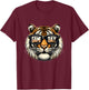 American Football Game Day Thanksgiving Tiger Cool Touchdown T-Shirt - T-Shirt | Maroon