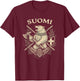 Suomi Vintage Bear Heritage Finland Finnish Pride T-Shirt - T-Shirt | Maroon