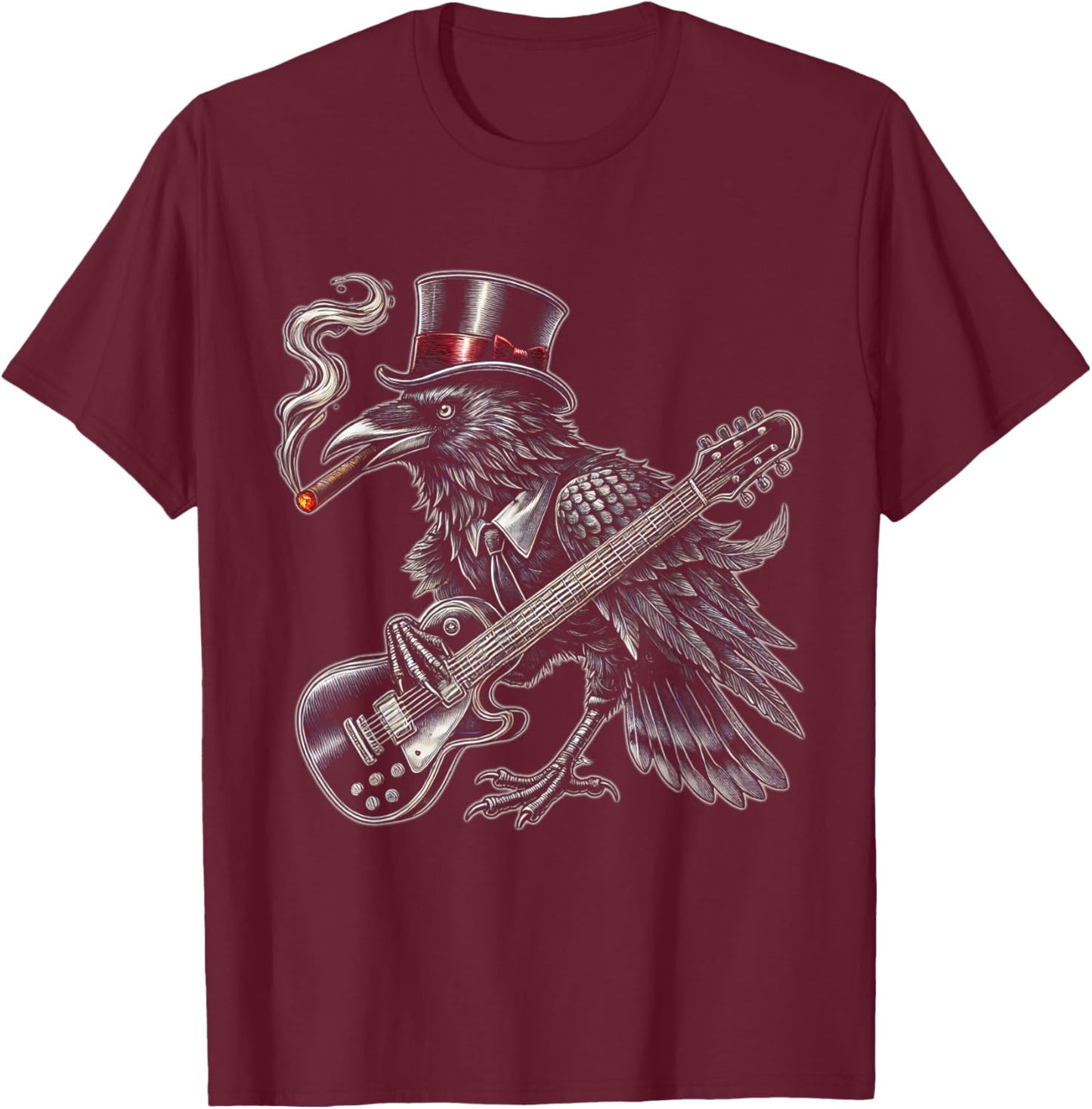Mystical Black Raven Vintage Styles Crowes Music Bands Gifts T-Shirt - T-Shirt | Maroon