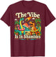 The Vibe is in Shambles Dinosaur Mental Health Awareness T-Shirt - T-Shirt | Maroon