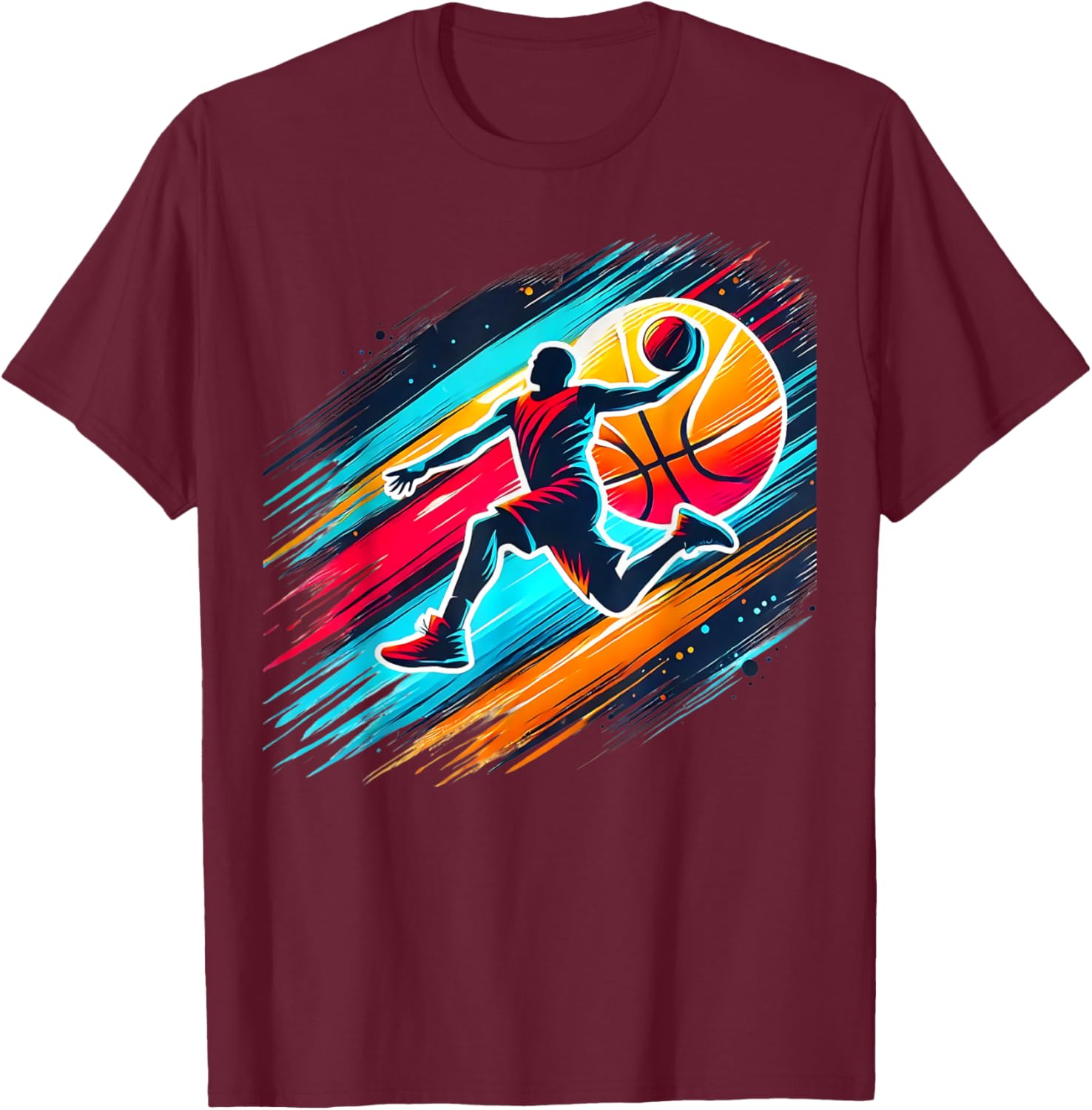 Cool Boys Basketball Shirts Men Kids Boys 10-12 12-14 Gifts T-Shirt - T-Shirt | Maroon