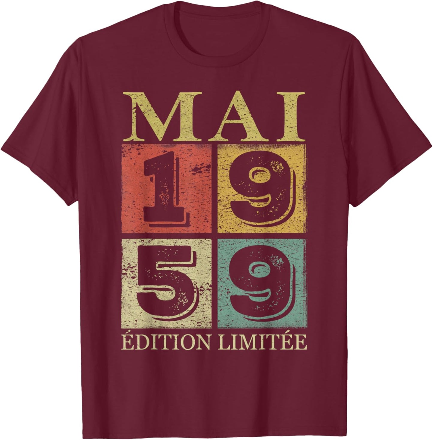 67 Ans Homme 1959 Anniversaire Mai 67 Ans Homme 1959 T-Shirt - T-Shirt | Maroon
