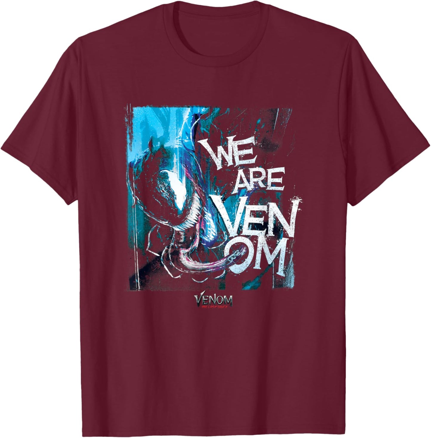 Marvel Venom: The Last Dance Distressed Symbiote Street Art T-Shirt - T-Shirt | Maroon