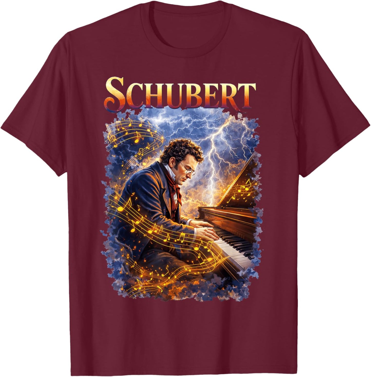 Franz Schubert Composer T-Shirt - T-Shirt | Maroon
