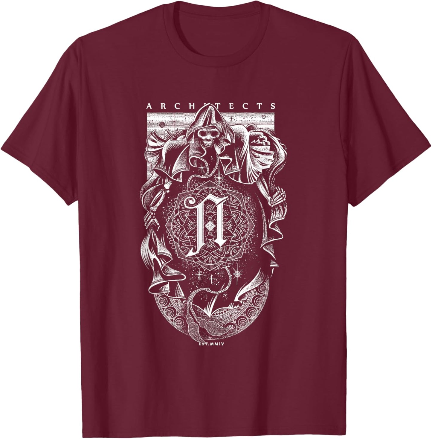 Architects - Epitaph Official Merchandise - Cosmic Reaper T-Shirt - T-Shirt | Maroon