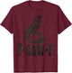 Funny F-CAW-F Crow Coffee Adult Humor T-Shirt - T-Shirt | Maroon