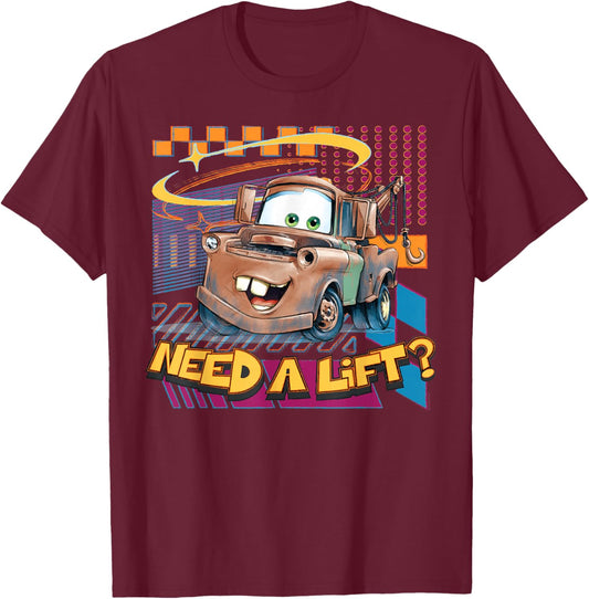 Disney and Pixar's Cars Mater Tow Truck Need a Lift? Art T-Shirt - T-Shirt | Maroon