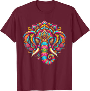 Ganesh Chaturthi Hindu Festival Elephant Lord Ganesha T-Shirt - T-Shirt | Maroon