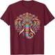 Ganesh Chaturthi Hindu Festival Elephant Lord Ganesha T-Shirt - T-Shirt | Maroon