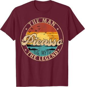 PICASSO The Man The Myth The Legend First Name T-Shirt - T-Shirt | Maroon