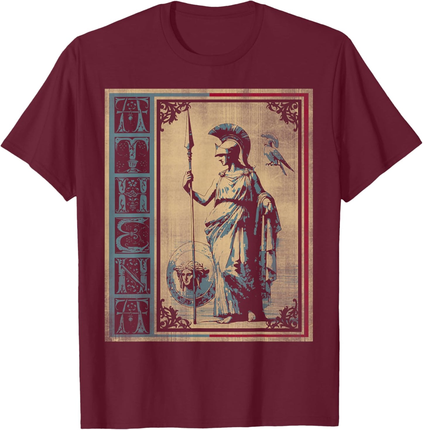 Goddess of wisdom Athena in greek mythology T-Shirt - T-Shirt | Maroon