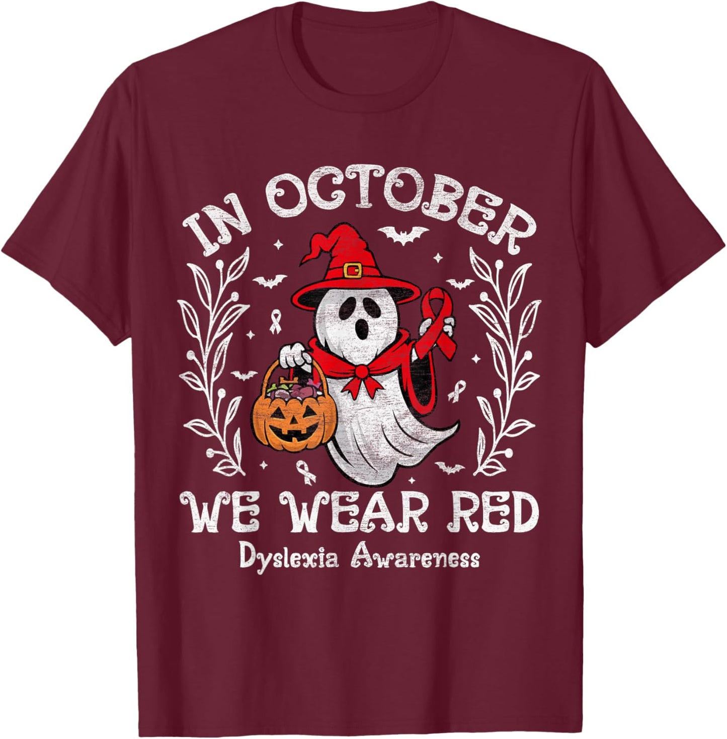I Wear Red Dyslexia Awareness Month Dyslexia Kids Toddler T-Shirt - T-Shirt | Maroon