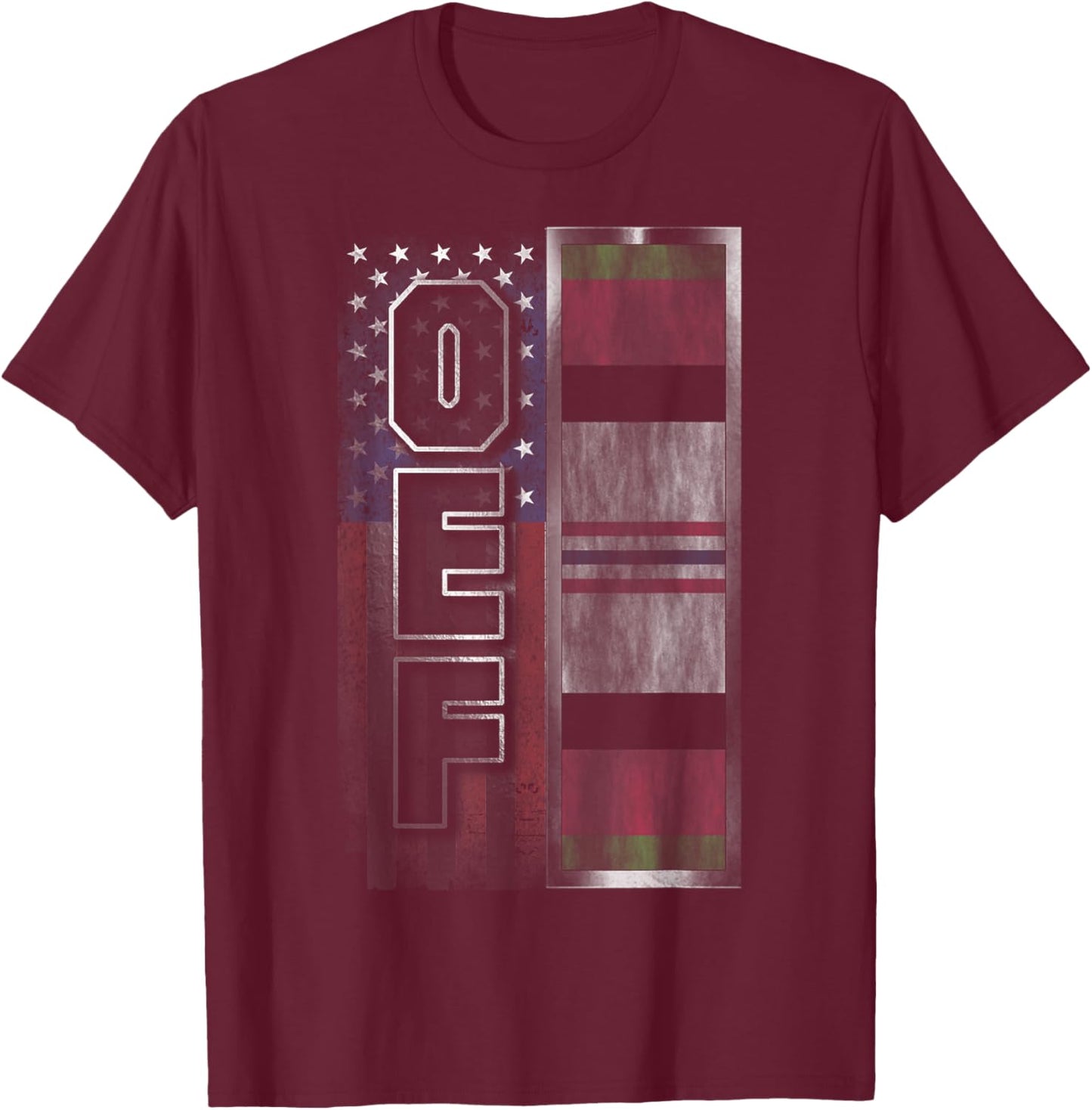 OEF Flag T-Shirt - T-Shirt | Maroon