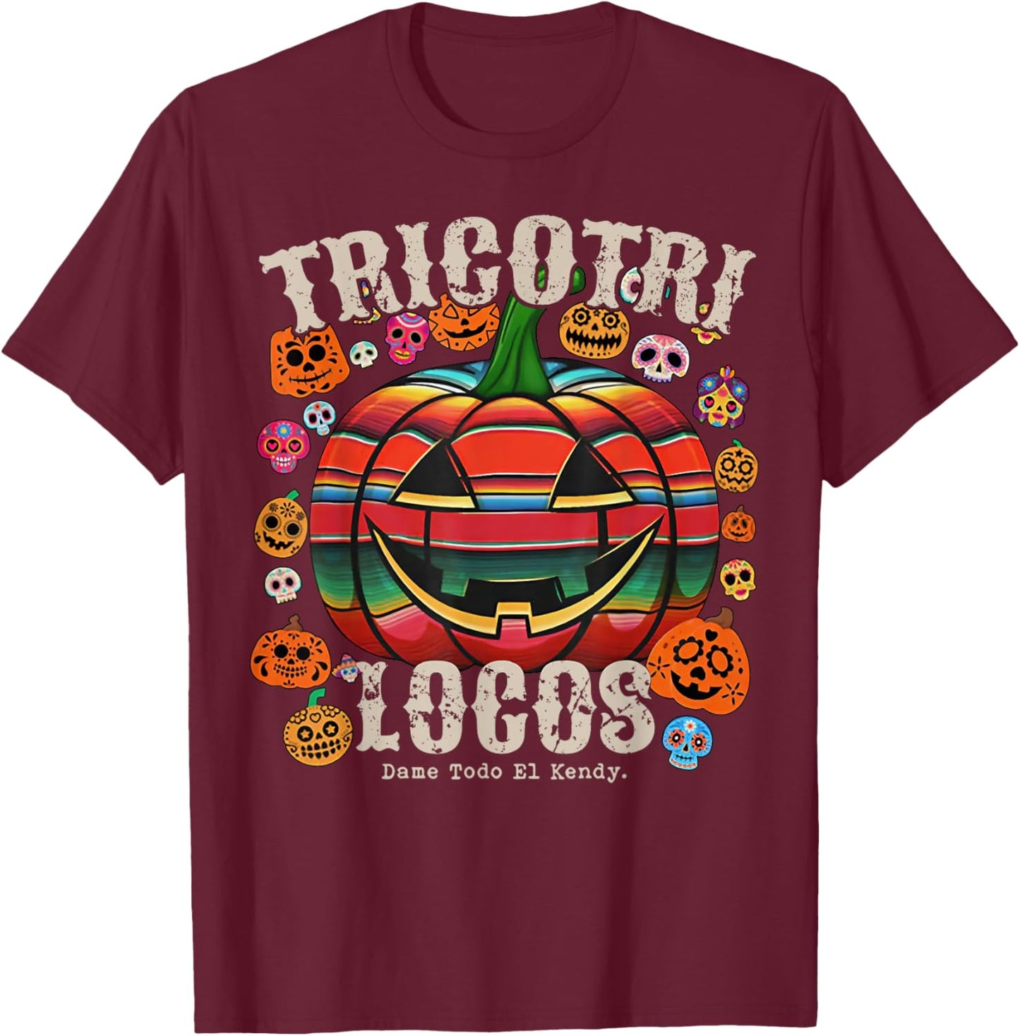 Tricotri Locos Dame Todo El Kendy Pumpkin T-Shirt - T-Shirt | Maroon