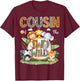 Cousin Of The Two Wild 2Nd Birthday Safari Animal Lover T-Shirt - T-Shirt | Maroon