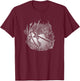 Adidas Badge of Sport Basketball On Fire Graphic T-Shirt - T-Shirt | Maroon