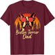 Best Boston Terrier Dad Vintage Fathers Day Dog Lover Men T-Shirt - T-Shirt | Maroon
