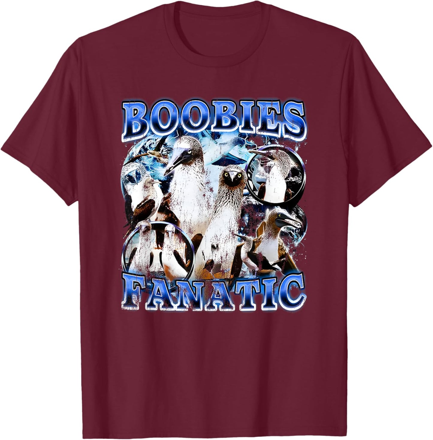 Boobies Fanatic T-Shirt - T-Shirt | Maroon